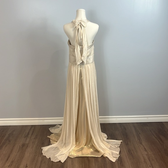 Marc Bouwer Gold Silk Evening Gown - Picture 10 of 17